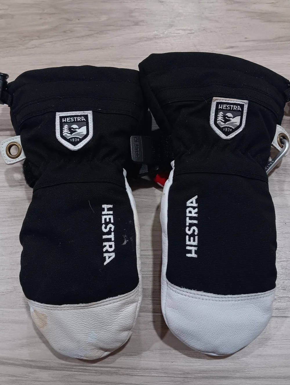 Hestra Army Kid's Leather Helis Ski Jr Mitt Black 3